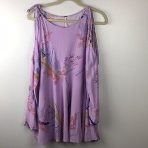 Free People Clear Skies Floral Tunic Top Boho S